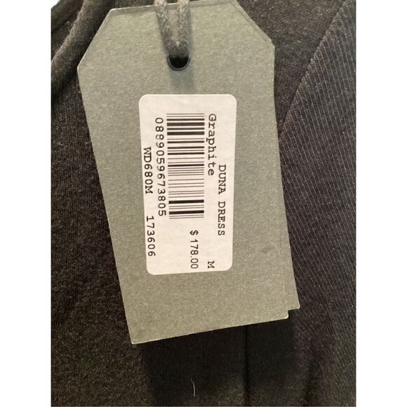 NWT ALLSAINTS Womens Duna Dress Sz M Graphite $178.00 NEW - Picture 5 of 11